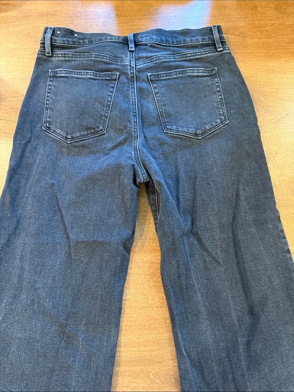 LOFT Straight Leg Jeans in Washed Black